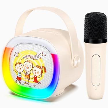 Imagem de Máquina de karaokê HWWR para crianças com alto-falante Bluetooth e mic