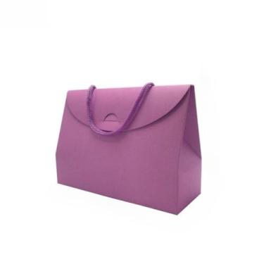 Imagem de 30 unid Sacola Papel Pequena Lembrancinha para AniversáRio, Chá de Bebê, Casamento e Festa 16x12x6cm(Lilás)