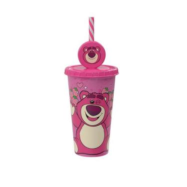 Imagem de Copo Refri Lotso Toy Story c/ Canudo e Pin 500ml - Plasútil