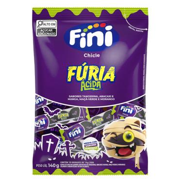 Imagem de Chiclete Fúria Ácida Sortido Fini 140g Sem Glúten
