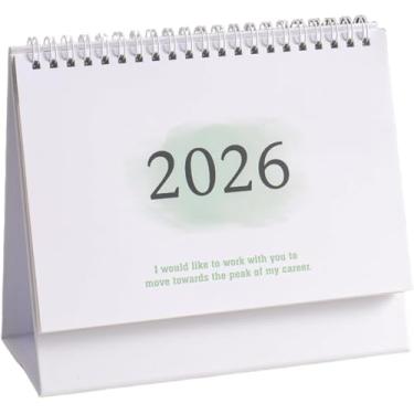 Imagem de Calendário Acadêmico 2025-2026, Calendário de Mesa com Papel Grosso, Calendário de Mesa 2025/2026 (green)