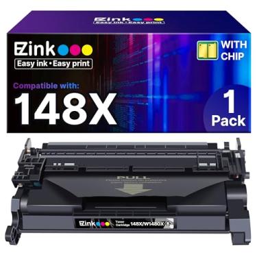 Imagem de E-Z Ink Cartuchos de toner compatíveis 148X 148A de substituição para toner HP 148X W1480X 148A W1480A (com chip) para usar com impressora HP Pro MFP 4101fdn 4101fdw 4001dn 4001n (preto, 1 pacote)