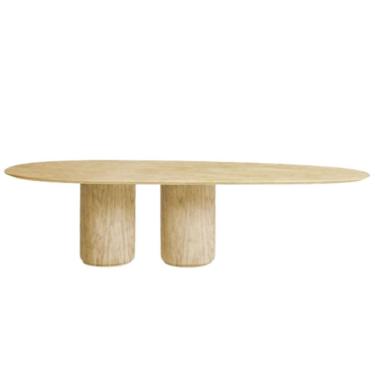 Imagem de Mesa De Jantar Oásis Orgânica Cilíndrica Carvalho 180x100 Cm