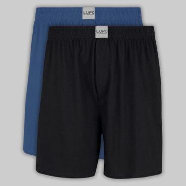 Imagem de Kit 2 Sambas Canção Algodão Lupo Sortidos 18611, Azul, Preto, P