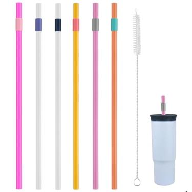 Imagem de Canudos de substituição para copo Owala de 1,134 g - Inclui 6 canudos e 1 pacote de escova de limpeza