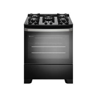 Imagem de Fogão 5 Bocas Electrolux Inox Preto Mesa de Vidro Efficient FE5GB