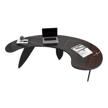 Imagem de Mesa de trabalho Mesa de escritório moderna para casa com tampo laje pedra, mesa para laptop para escrever, estudar e trabalhar(Xxxl)