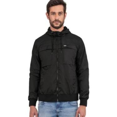 Imagem de Jaqueta Hangar 33 Impermeavel Com Capuz Preto Tam. GG-Masculino