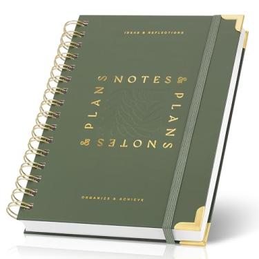 Imagem de Agenda diária estética e caderno com agenda horária - Linda espiral para fazer o bloco de notas para o trabalho/casa para organizar tarefas e compromissos - Livro elegante de material escolar