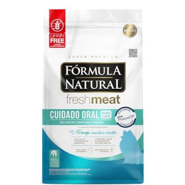 Imagem de Fórmula Natural Fresh Meat Cuidado Oral Para Cães Adulto Frango, Mandioca e Hortelã 1Kg