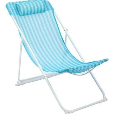 Imagem de Cadeira De Praia ul 3 Posições Retro Com Almofada - Brazil Home Living