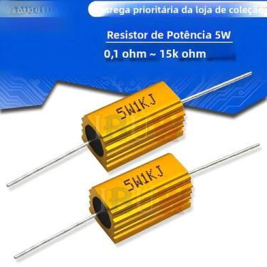 Imagem de Resistor De Fio Enrolado Com Carcaça De Metal De Alumínio, 5 Peças, Rx