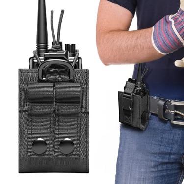 Imagem de SAMCOM Bolsa universal de suporte de rádio bidirecional para Walkie Talkies, acessórios de coldre de nylon, estojo de rádio, estojo resistente, armazenamento ajustável, 1 pacote