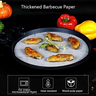 Imagem de 500 unidades de Folhas Papel Parchment Antiaderente para Air Fryers Churrasco Bolo Massas Ferramentas Cozinha Fornos Micro-ondas Uso Diário em Casa Lo