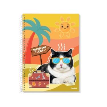 Imagem de Caderno Universitário Mimo Pet 10 Matérias Coleção 2026-160 folhas Memes Animais - Tamanho 20x27,5cm (Férias)