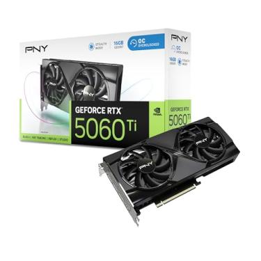 Imagem de PNY GeForce RTX™ 5060 Ti 16GB Overclocked Dual Fan GPU DLSS 4