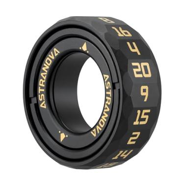 Imagem de Unique D20 Dice Ring Spinning Top Jewelry - Zinc Alloy RPG Gaming Accessory with Rotating Dice D20, Geek Gift for Tabletop Gamers (Black)