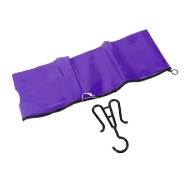 Imagem de Dioche Saco de Armazenamento de Perucas, Suporte de Extensão de Cabelo Em Pvc Transparente Com Cabides, Organizador de Tamanho Grande para Salão de Casa, Conjunto de 5 Peças, Durável, à (Roxa)