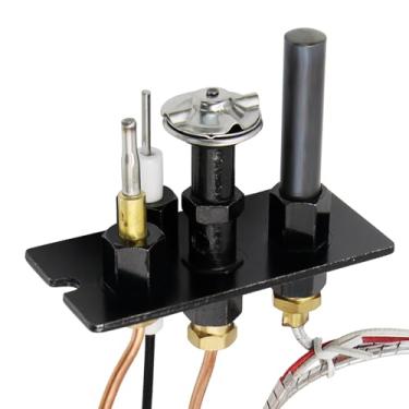 Imagem de Denkuhin 10002264 Conjunto de piloto de propano e gás natural substitui 10002265, LP NG Piloto de 3 vias para Majestic, Temco, Vermont Castings Dutchwest, lareira e fogões (inclui bocal NG grátis)