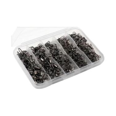 Imagem de 100 Peças De Conectores Giratórios Com Anel De Rolamento Para Pesca, K