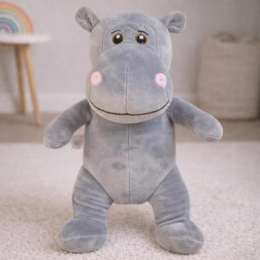 Imagem de Pelúcias Gigantes Safari 50cm Animais Dia Das Crianças Bebê Baby Presente Festa Antialérgico Kwaii Festa Brinquedo Menina Menino Tematico Natal (Hipopótamo Gigante)