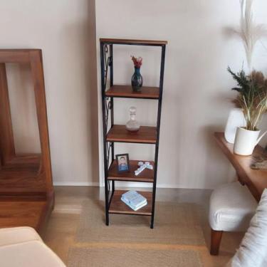 Imagem de Estante 5 Prateleiras Alta Ferro e Madeira Estilo industrial - Estilo 