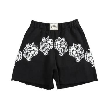 Imagem de Bermuda Masculina Casual De Algodão Com Estampa De Desenho Animado, Co