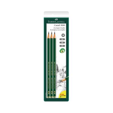 Imagem de Lápis Grafite Faber-Castell Nº2B/6B/8B com 3 Unidades