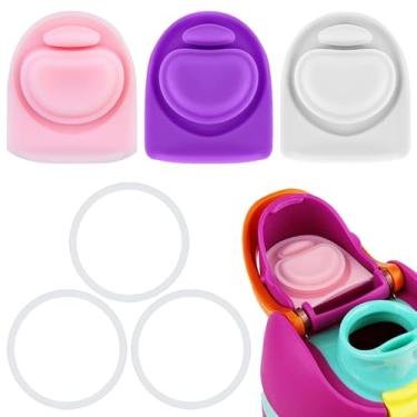 Imagem de BMSQOFD 3 conjuntos de tampas de vedação de substituição para boca de tampa Owala Freesip, peças de anel de vedação de silicone para garrafa de água, acessórios de tampa superior para Owala Freesip 16