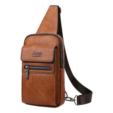 Imagem de Bolsa Jeep Buluo Couro Sling Casual Uniessex Crossbody Chest