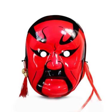 Imagem de Máscara de ópera chinesa Máscaras faciais de ópera de Pequim vermelhas