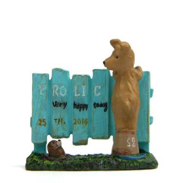 Imagem de Estátua de decoração de jardim, cerca de cachorro, resina, escultura d