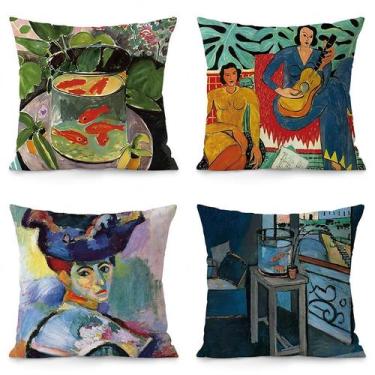 Imagem de Conjunto de fronhas de estilo europeu Inspirado em Matisse Art x4 - yi