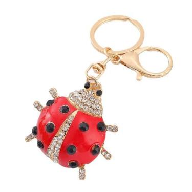Imagem de Chaveiro Creative Ladybug Rhinestone Beetle Zinc Alloy - yiweisai