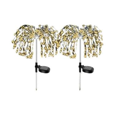 Imagem de Luzes Solares De Caminho Com 200 LEDs, Decoração De Fogos De Artifício