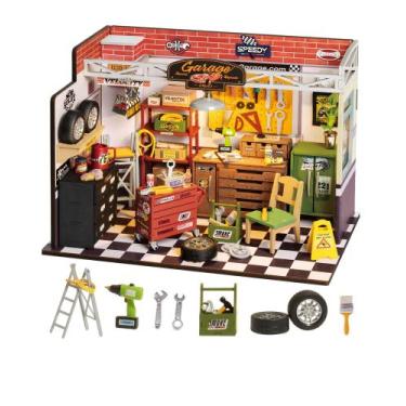 Imagem de Kit de casa em miniatura Rolife Garage Workshop com escala LED 1:20