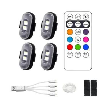 Imagem de Lanterna Estroboscópica LED Sem Fio De 8 Cores, Recarregável via USB, 