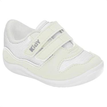 Imagem de Tênis Infantil Kidy Baby Colors Equilíbrio Branco Calce Fácil-Masculino
