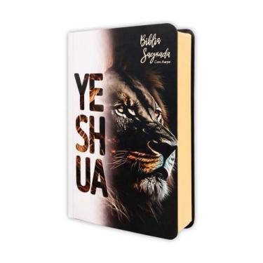 Imagem de Bíblia Sagrada Leão Dourado - Palavra de Jesus em Vermelho - Capa Dura