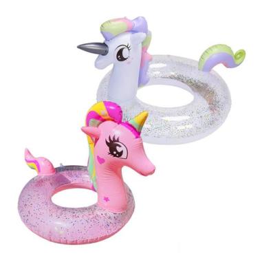 Imagem de Boia Infantil Unicórnio Bichinhos Inflável Piscina Verão - BS7 COMPROU