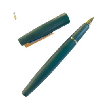 Imagem de Caneta-tinteiro Jinhao Série 80 De Fibra De Carbono Com Clipe Dourado,