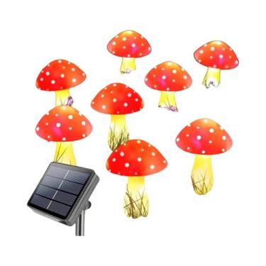 Imagem de Luzes LED Solares À Prova d'Água Em Forma De Cogumelo Para Decoração D