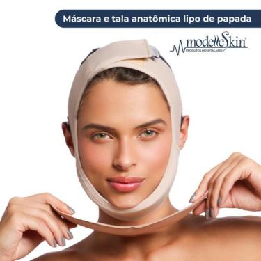 Imagem de Máscara facial Lipo Papada com tala Mentoneira Modelleskin Cor:Marrom-