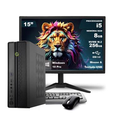 Imagem de Computador Completo On SLIM I5 8GB 256GB NVMe Win10 Monitor 15