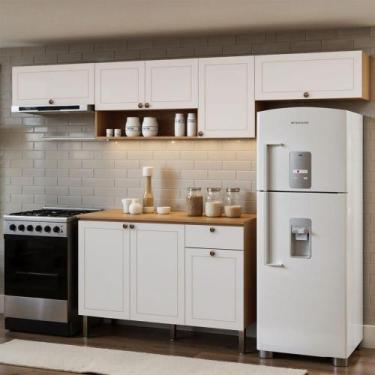 Imagem de Cozinha Compacta Essência Frizz 8 Portas 1 Gaveta 100% Mdf Cm0116t Cin