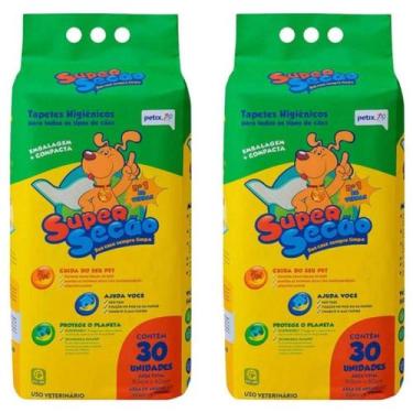 Imagem de Kit Com 2 Tapetes Higiênicos Petix Supersecão 80x60Cm 30Uni