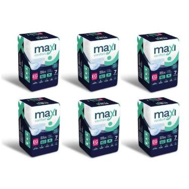 Imagem de Kit 6 fraldas geriatricas pacote com 07 tiras maxi confort - gg