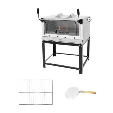 Imagem de Forno Gás Industrial Infra Refratária Roma Inox 90 Firiv90 + 1 Grade Extra + pá Pizza -...