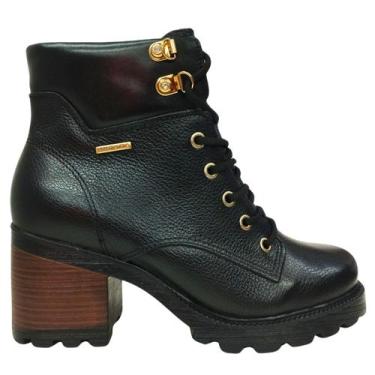 Imagem de Bota Feminina Pegada em Couro Elegante e Confortável, Preto, 36