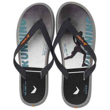 Imagem de Chinelo de Dedo Masculino Estampa Corrida R1 Sport Rider, Chumbo, Verd
